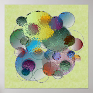Rundrundbogenkreise mit mehreren Farben Poster