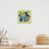 Rundrundbogenkreise mit mehreren Farben Poster (Küche)