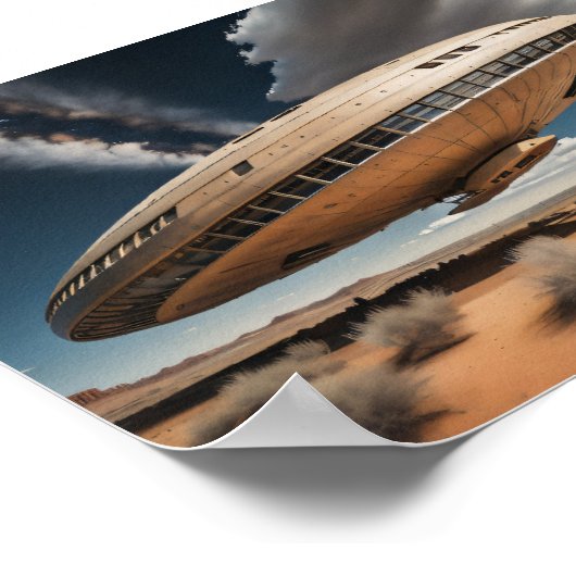 Rundrundfunk über Wüstenposter Poster (Ecke)