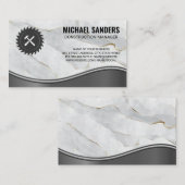 Rundsäge | Hammer | Marmor Visitenkarte (Vorne/Hinten)