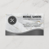 Rundsäge | Hammer | Marmor Visitenkarte (Vorderseite)