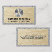 Rundsäge | Holz | Stahlmuster Visitenkarte (Vorne/Hinten)