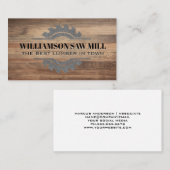 Rundsäge | Holzkarten Visitenkarte (Vorne/Hinten)