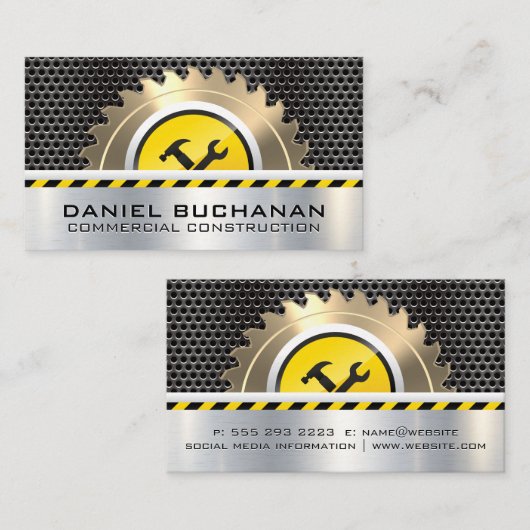 Rundsäge | Metallgitter | Hardware-Tools Visitenkarte (Vorne/Hinten)