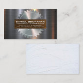 Rundsäge Metallisches Holz Visitenkarte (Vorne/Hinten)