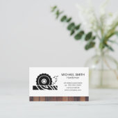 Rundsägeblätterlogo Visitenkarte (Stehend Vorderseite)