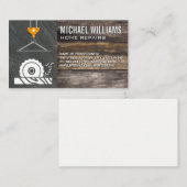 Rundsägen | Crane | Holzschiefer Visitenkarte (Vorne/Hinten)