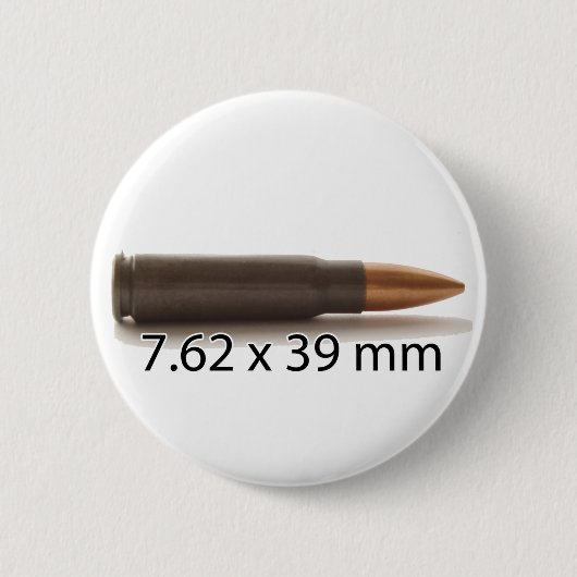 Rundschaltfläche AK47 Ammo 7,62 x 39 mm Button (Vorderseite)