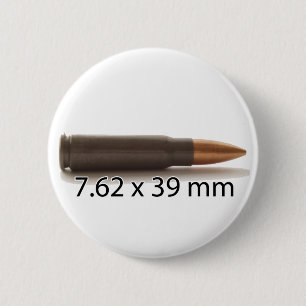 Rundschaltfläche AK47 Ammo 7,62 x 39 mm Button