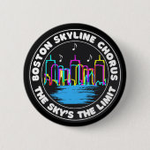 Rundschaltfläche für das Boston Skyline Chorlogo Button (Vorderseite)