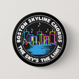 Rundschaltfläche für das Boston Skyline Chorlogo Button