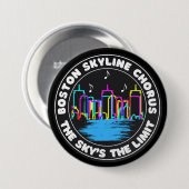 Rundschaltfläche für das Boston Skyline Chorlogo Button (Vorne & Hinten)