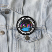 Rundschaltfläche für das Boston Skyline Chorlogo Button (Beispiel)