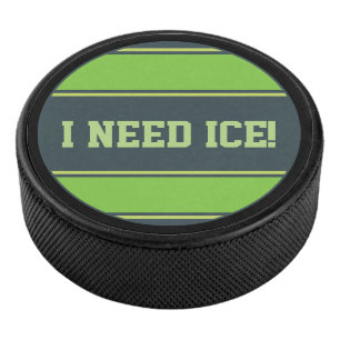 Rundschaltfläche - grüne Mischung aus Streifen Eishockey Puck