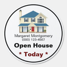 Rundschild des offenen Hauses auf zwei Seiten