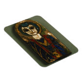 Rundschild, die Christus oder einen Heiligen darst Magnet (Rechte Seite)