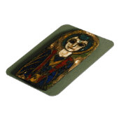 Rundschild, die Christus oder einen Heiligen darst Magnet (Linke Seite)