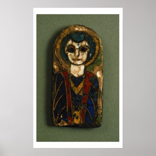 Rundschild, die Christus oder einen Heiligen darst Poster (Vorne)