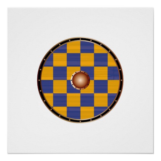 Rundschild mit der Flagge der Surrey Poster (Vorderseite)