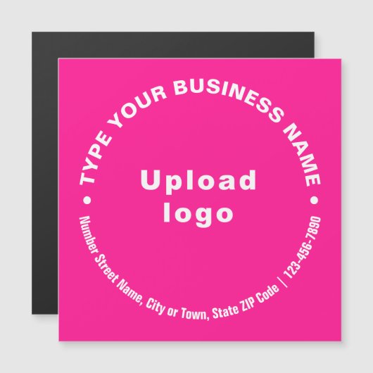 Rundschreiben auf rosa Magnetkarte (Vorne/Hinten)