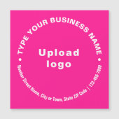 Rundschreiben auf rosa Magnetkarte (Vorderseite)