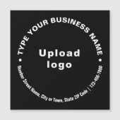 Rundschreiben auf schwarzen Magnetkarten Magnetkarte (Vorderseite)