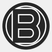 Rundschreiben B Runder Aufkleber (Vorderseite)