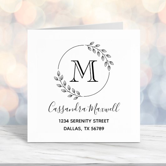 Rundschreiben, Blätter Monogramm 2 Anschrift Permastempel