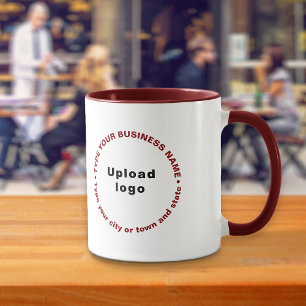 Rundschreiben für Geschäftsmarken Texte zu Maroon  Tasse