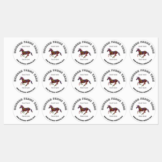 Rundschreiben für Logos Geschäftszeichen Schwarzer Etiketten (Blatt)