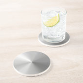 Rundschreiben gebürstetes Aluminium gemasert Untersetzer (Seite)