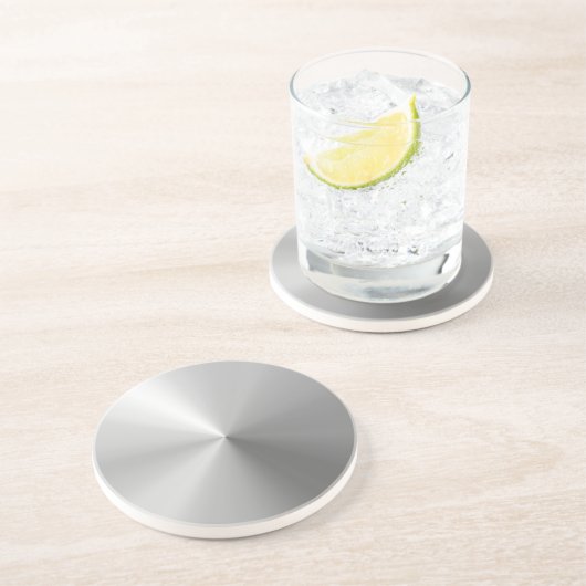 Rundschreiben gebürstetes Aluminium gemasert Untersetzer (Seite)