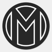 Rundschreiben M Runder Aufkleber (Vorderseite)