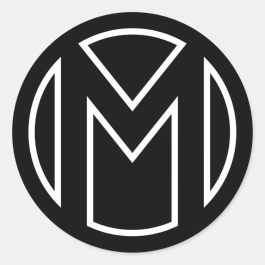 Rundschreiben M Runder Aufkleber (Vorderseite)