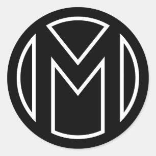 Rundschreiben M Runder Aufkleber