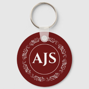 Rundschreiben mit Initials Monogramm. Schlüsselanhänger
