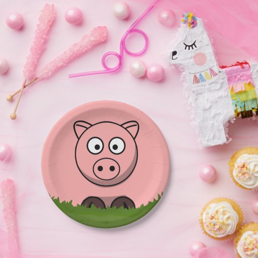 Rundschwanz Pappteller (Party)