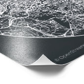 Rundstadtplan Poster Rom Minimales Stadtposter (Ecke)