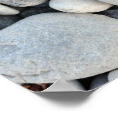 Rundsteinstruktur Gestein Mineralien Natur Kies Poster (Ecke)