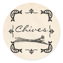 Rundsticker für Vintage Chives