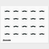 Rundsticker - Mustache Runder Aufkleber (Blatt)