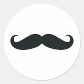 Rundsticker - Mustache Runder Aufkleber (Vorderseite)
