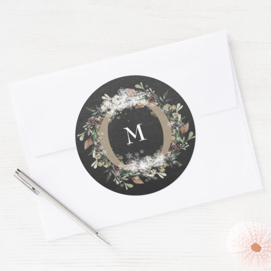 Rundsticker Weihnachtskalender Runder Aufkleber (Umschlag)