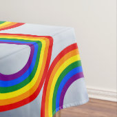 Rundstreifen Rahmen Regenbogen + Ihre Bilder Tischdecke (Beispiel)