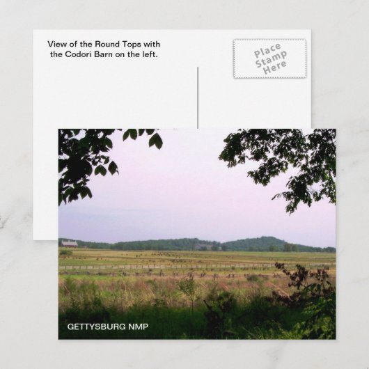 RUNDTHEMEN UND CODORI BARN POSTKARTE (Vorne/Hinten)