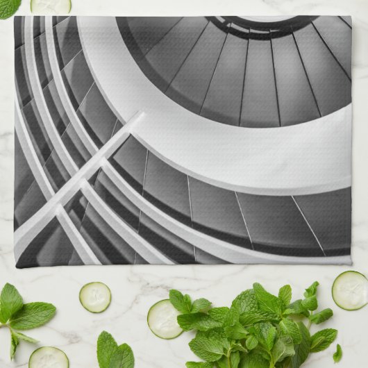 Rundtreppe BW Geschirrtuch (Gefaltet)