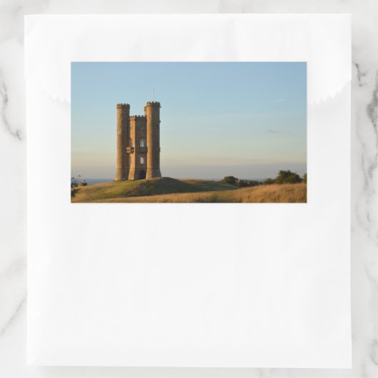 Rundturm im Rechteck Cotswolds Rechteckiger Aufkleber (Tasche)