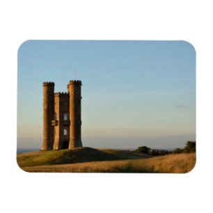 Rundturm im Rechteckmagnet der Cotswolds Magnet