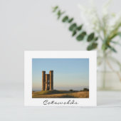 Rundturm in der weißen Postkarte der Cotswolds (Stehend Vorderseite)