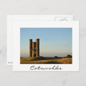 Rundturm in der weißen Postkarte der Cotswolds (Vorne/Hinten)